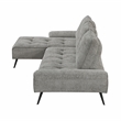 Lexicon Dominic Chenille 2-Piece Sectional with Left Chaise in Dove Gray