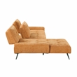 Lexicon Dominic Chenille 2-Piece Sectional with Left Chaise in Orange