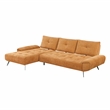 Lexicon Dominic Chenille 2-Piece Sectional with Left Chaise in Orange