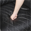 Lexicon Fairway Faux Leather Power Double Reclining Love Seat in Black