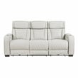 Lexicon Fairway Faux Leather Power Double Reclining Love Seat in Taupe