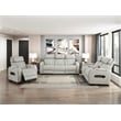 Lexicon Fairway Faux Leather Power Double Reclining Love Seat in Taupe