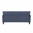 Lexicon Aliana Textured Fabric Upholstered Love Seat in Blue