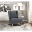 Lexicon Savoy Chenille Accent Chair in Dark Gray