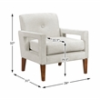 Lexicon Belfort Chenille Fabric Chair in Beige
