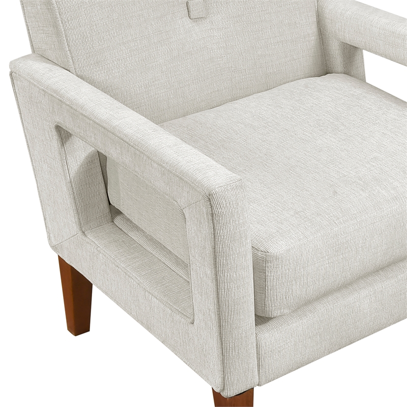 Lexicon Belfort Chenille Fabric Chair in Beige