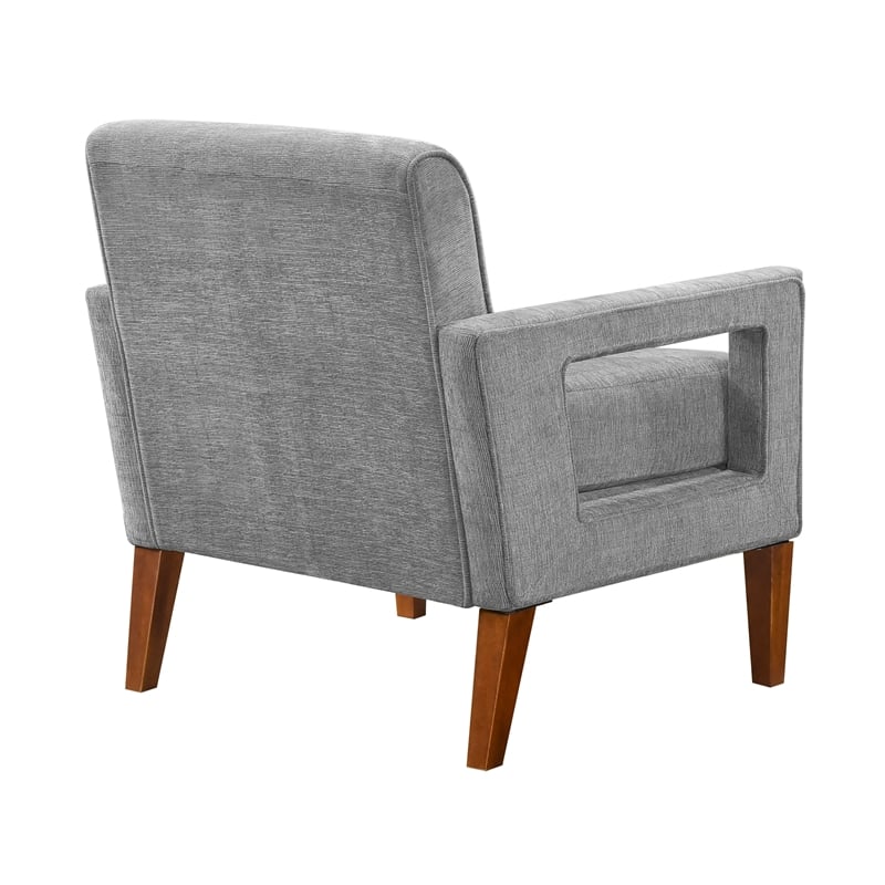 Lexicon Belfort Chenille Fabric Chair in Gray