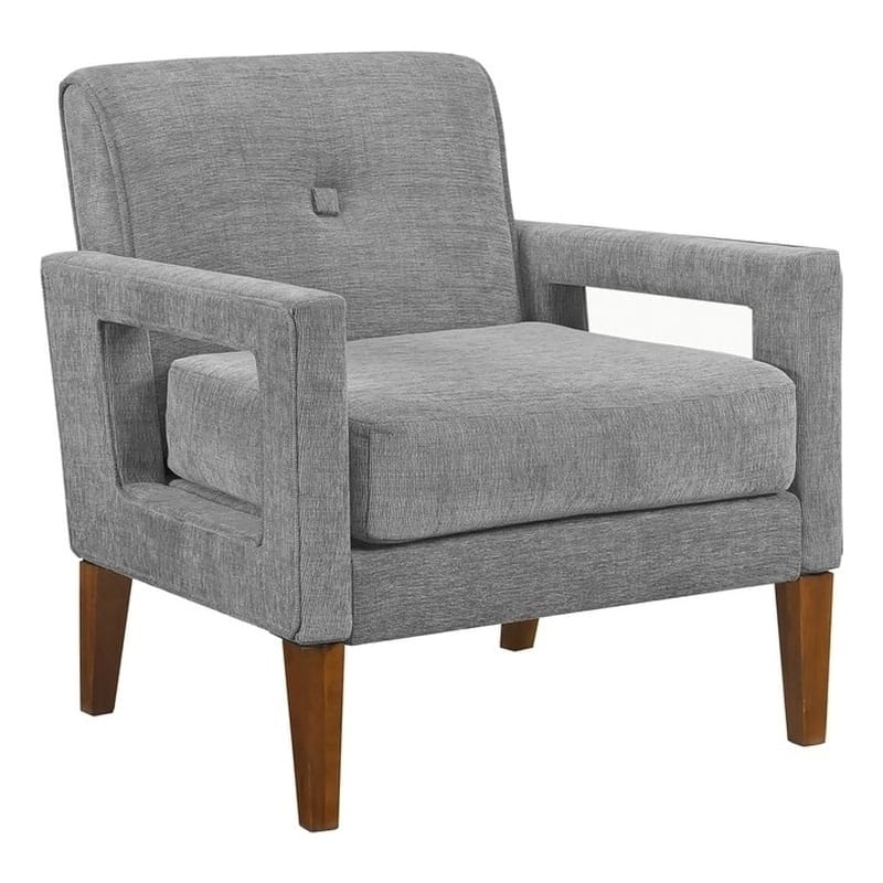Lexicon Belfort Chenille Fabric Chair in Gray