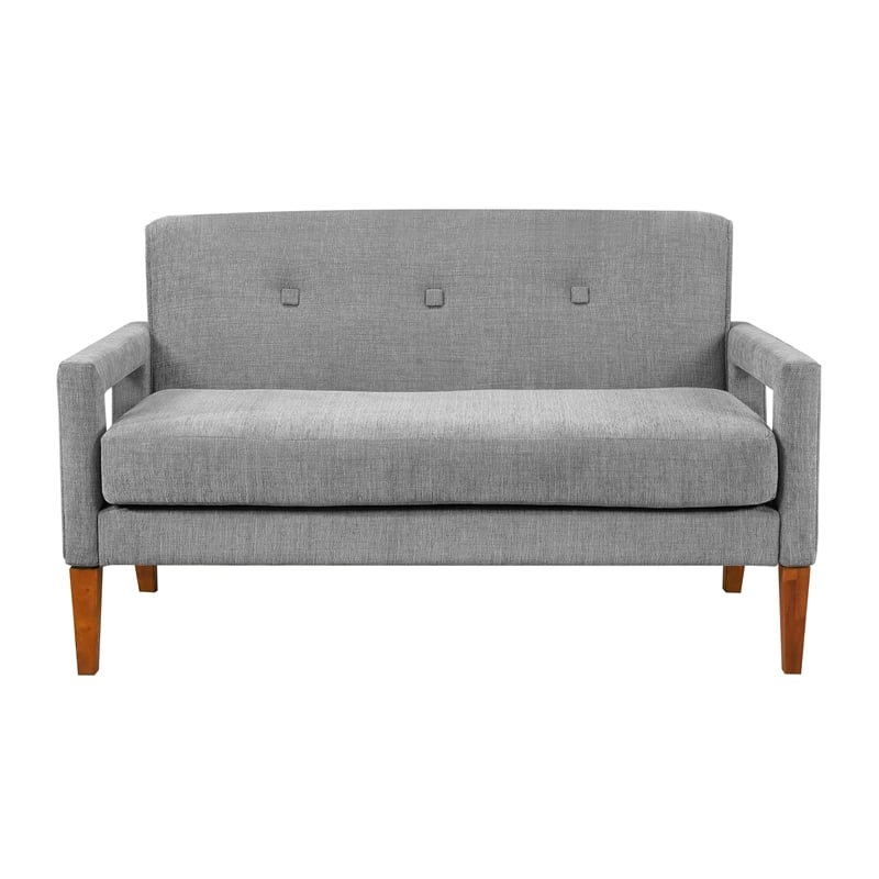 Lexicon Belfort Chenille Love Seat in Gray