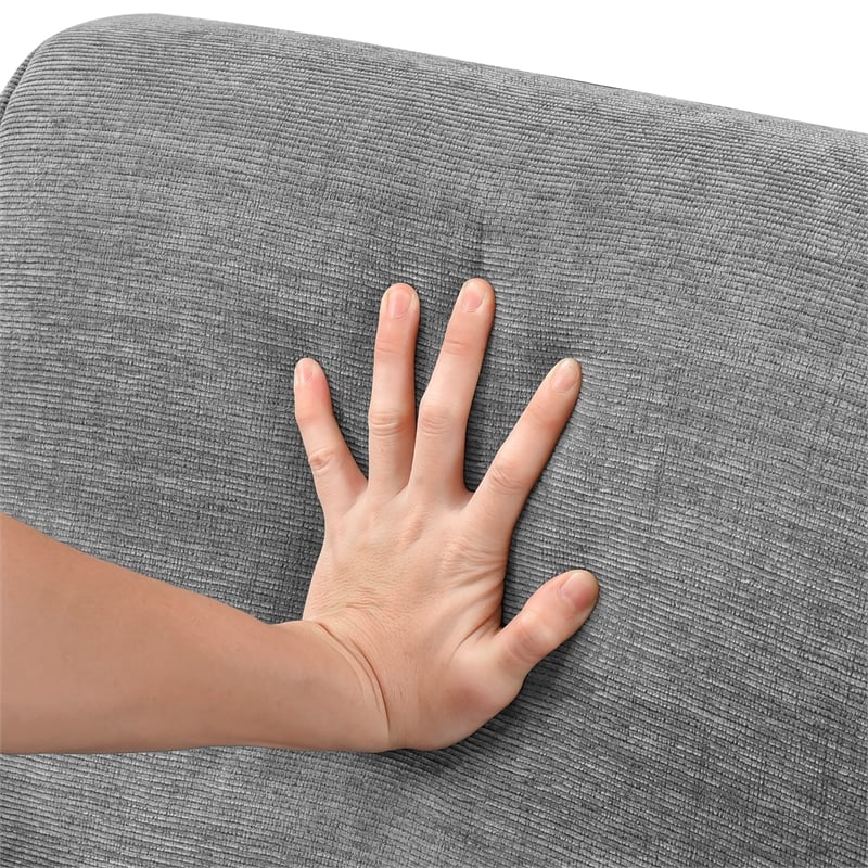 Lexicon Belfort Chenille Love Seat in Gray