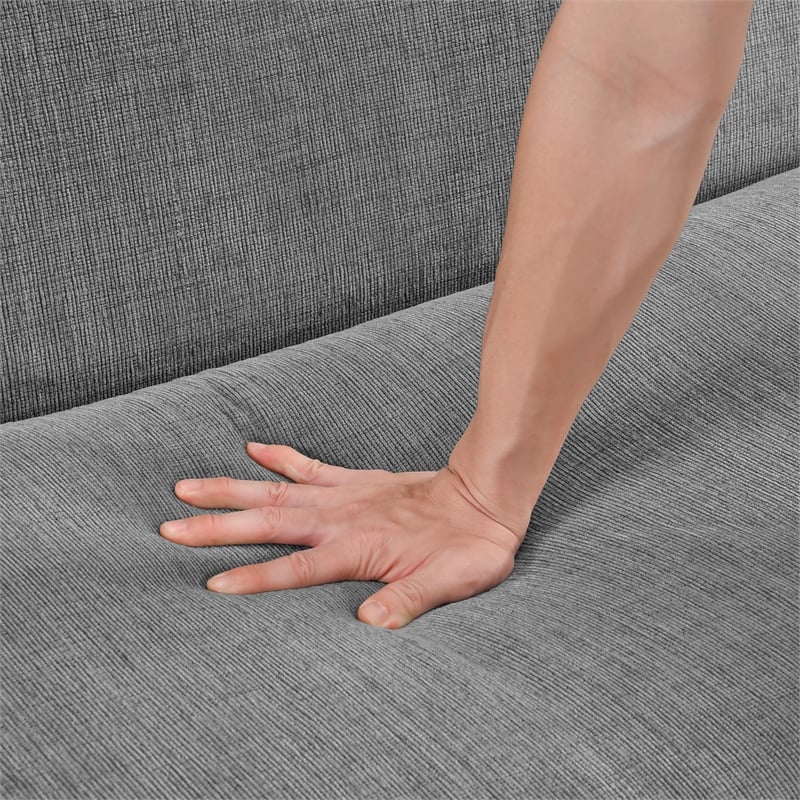 Lexicon Belfort Chenille Love Seat in Gray