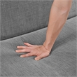 Lexicon Belfort Chenille Love Seat in Gray