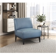 Lexicon Houghton Leather Accent Chair in Blue