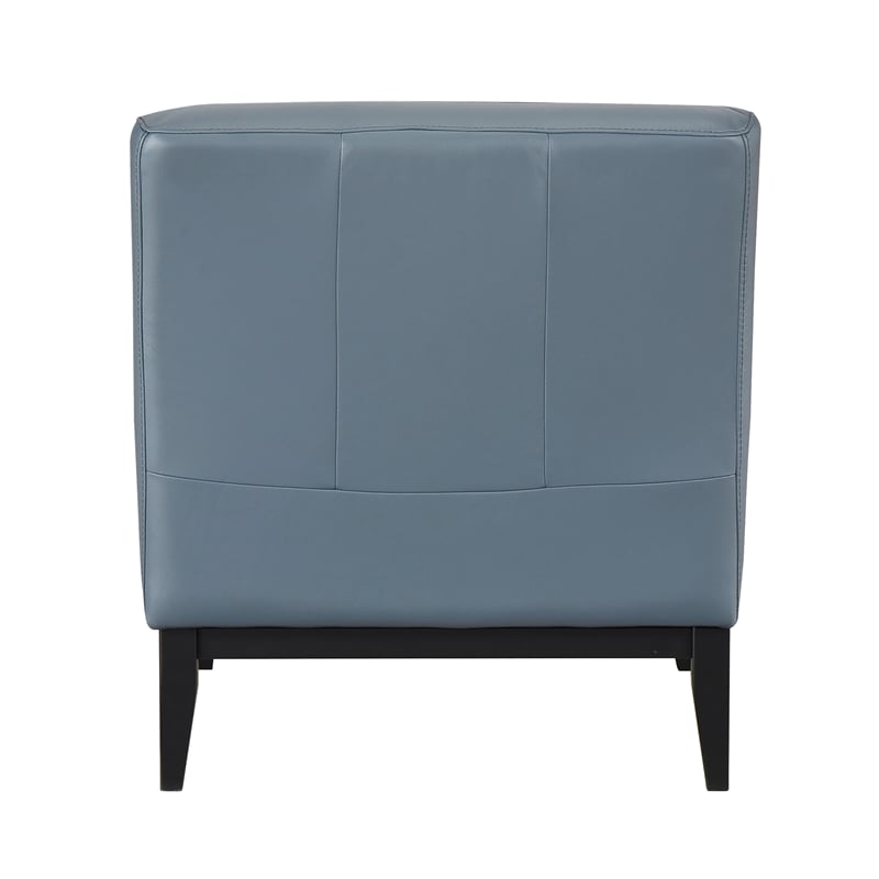 Lexicon Houghton Leather Accent Chair in Blue