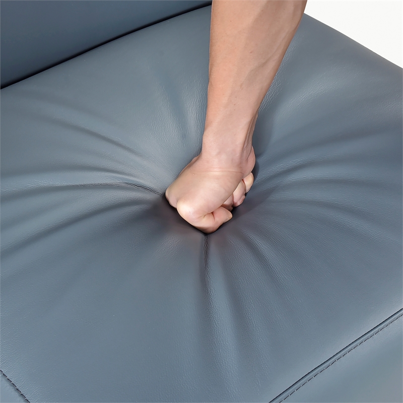 Lexicon Houghton Leather Accent Chair in Blue