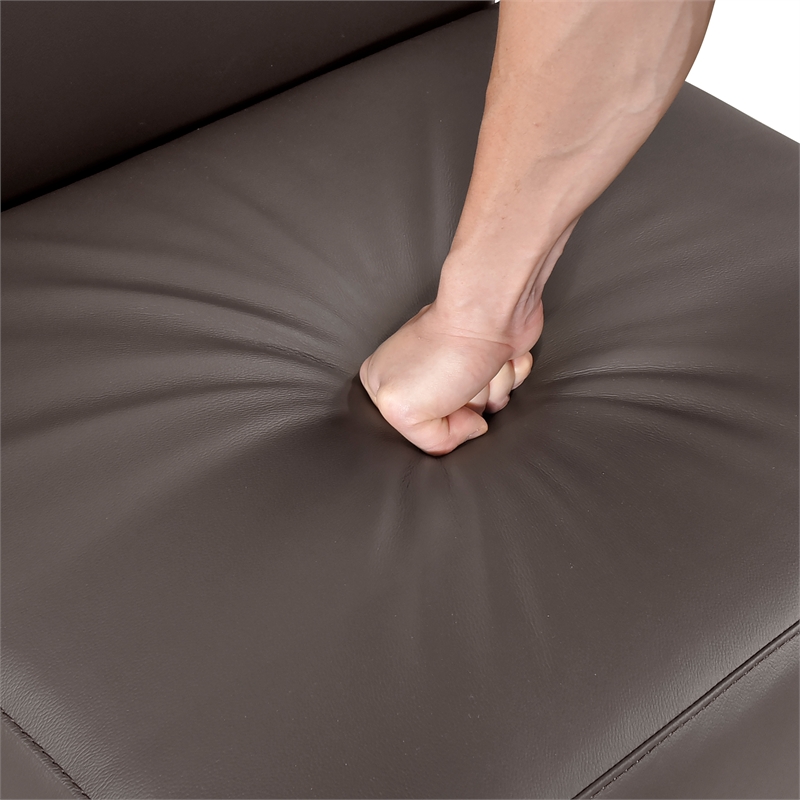 Lexicon Houghton Leather Accent Chair in Dark Brown