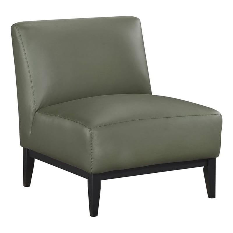 Lexicon Houghton Leather Accent Chair in Green