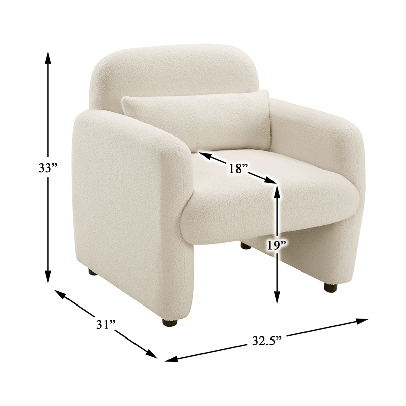 Lexicon Bonham Boucle Accent Chair in Beige
