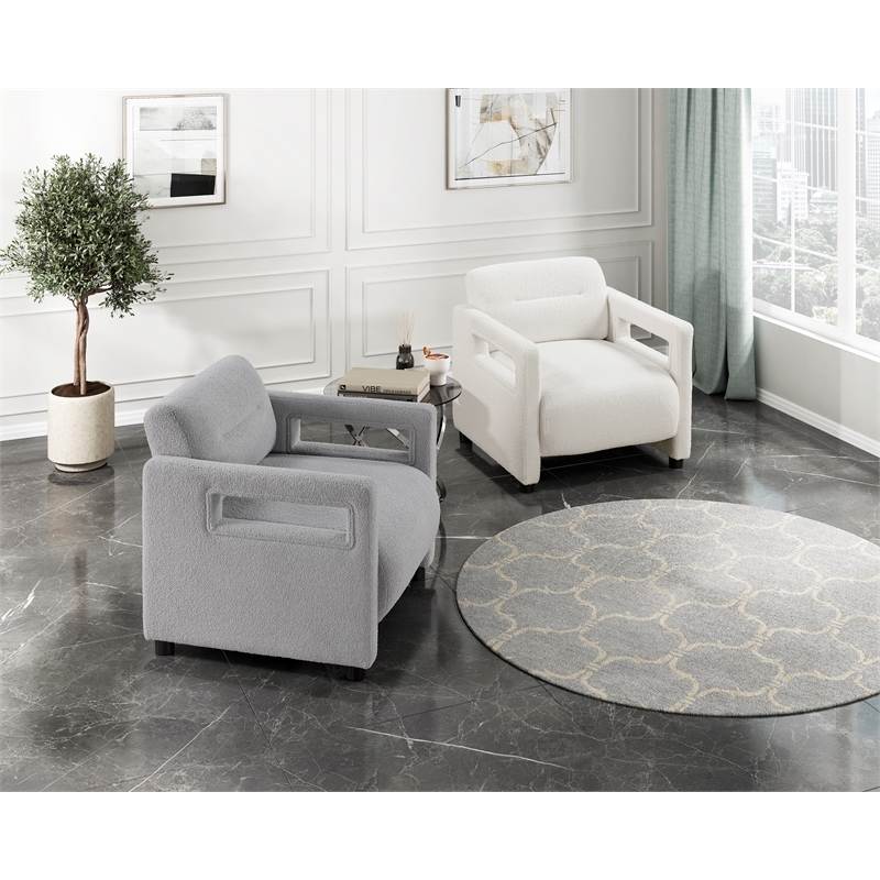 Lexicon Orson Boucle Accent Chair in Beige