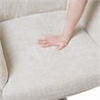 Lexicon Parker Chenille Swivel Chair with Ottoman in Beige