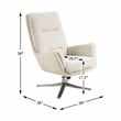 Lexicon Parker Chenille Swivel Chair with Ottoman in Beige