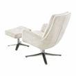 Lexicon Parker Chenille Swivel Chair with Ottoman in Beige