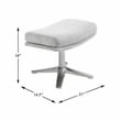 Lexicon Parker Chenille Swivel Chair with Ottoman in Gray