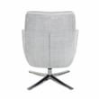 Lexicon Parker Chenille Swivel Chair with Ottoman in Gray