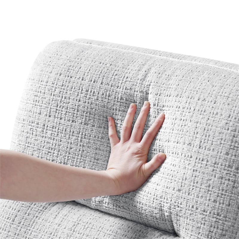 Lexicon Parker Chenille Swivel Chair with Ottoman in Gray