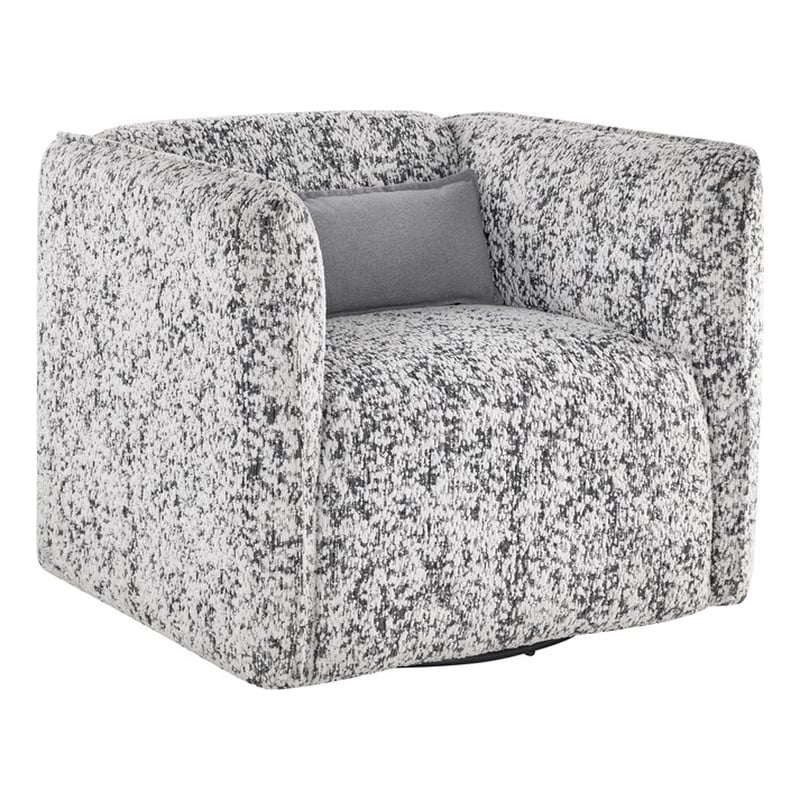 Lexicon Finnegan Jacquard Swivel Chair in Gray