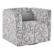 Lexicon Finnegan Jacquard Swivel Chair in Gray