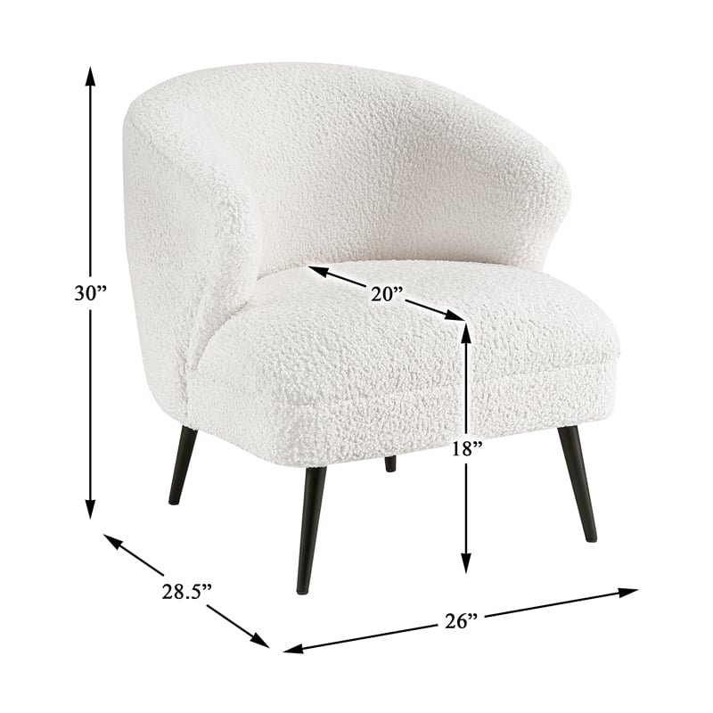 Lexicon Woodway Boucle Accent Chair in Beige