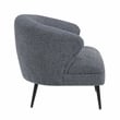 Lexicon Woodway Boucle Accent Chair in Dark Gray