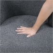 Lexicon Woodway Boucle Accent Chair in Dark Gray