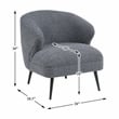 Lexicon Woodway Boucle Accent Chair in Dark Gray