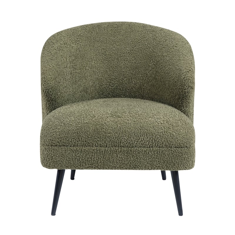 Lexicon Woodway Boucle Accent Chair in Green
