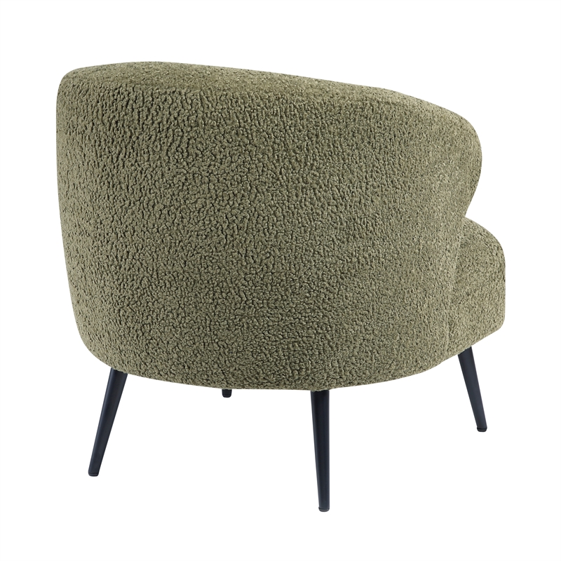 Lexicon Woodway Boucle Accent Chair in Green
