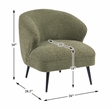 Lexicon Woodway Boucle Accent Chair in Green