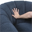 Lexicon Essex Boucle Swivel Chair with Ottoman in Blue