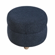 Lexicon Essex Boucle Swivel Chair with Ottoman in Blue