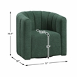 Lexicon Essex Boucle Swivel Chair with Ottoman in Green