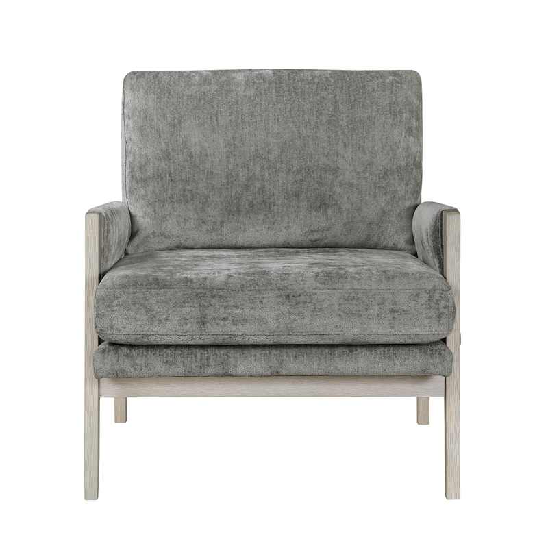 Lexicon Umar Chenille Accent Chair in Brownish Gray