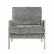 Lexicon Umar Chenille Accent Chair in Brownish Gray