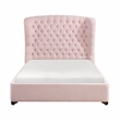 Lexicon Cameo Chenille Full Upholstery Bed in Pink