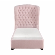 Lexicon Cameo Chenille Twin Upholstery Bed in Pink