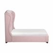Lexicon Cameo Chenille Twin Upholstery Bed in Pink