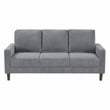 Lexicon Crandall Corduroy Fabric Upholstered Sofa in Gray