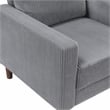 Lexicon Crandall Corduroy Fabric Upholstered Sofa in Gray