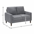 Lexicon Crandall Corduroy Fabric Upholstered Sofa in Gray