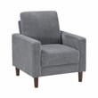Lexicon Crandall Corduroy Fabric Upholstered Sofa in Gray